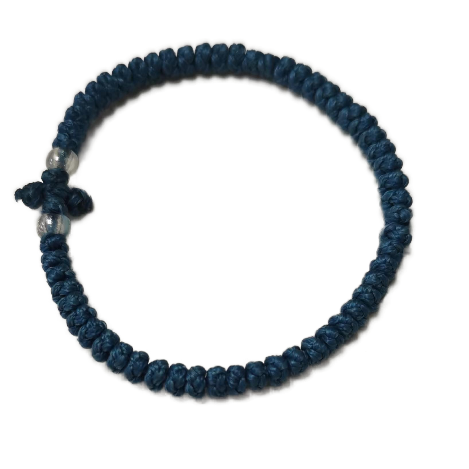 Komboskini bracelet prayer ropes Direct manufacturing from source factory Large stock supply ， Greek Prayer Rope Bracelet, dark blue Cross Prayer Rope Komboskini With transparent Beads