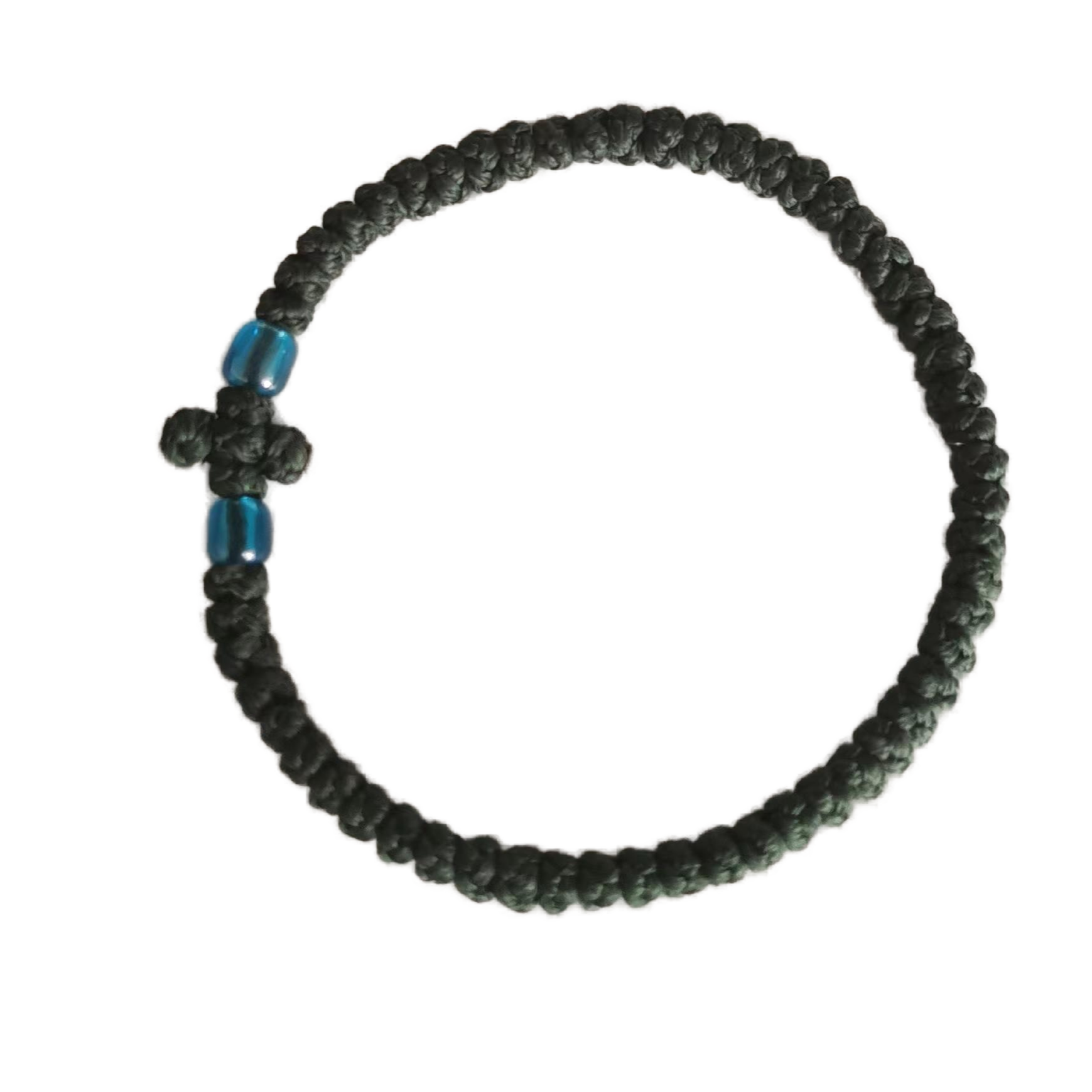 Komboskini bracelet prayer ropes Direct manufacturing from source factory Large stock supply ， Greek Prayer Rope Bracelet, Black Cross Prayer Rope Komboskini With Blue Beads
