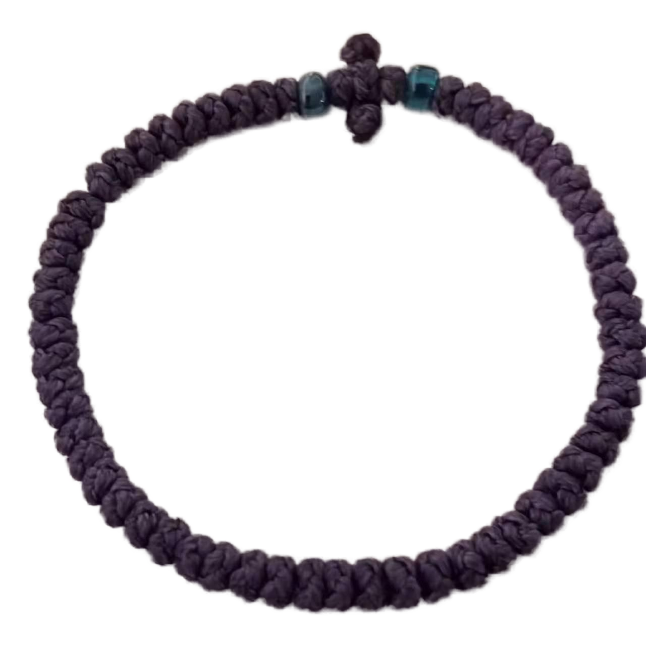 Komboskini bracelet prayer ropes Direct manufacturing from source factory Large stock supply ， Greek Prayer Rope Bracelet, violet Cross Prayer Rope Komboskini With Blue Beads
