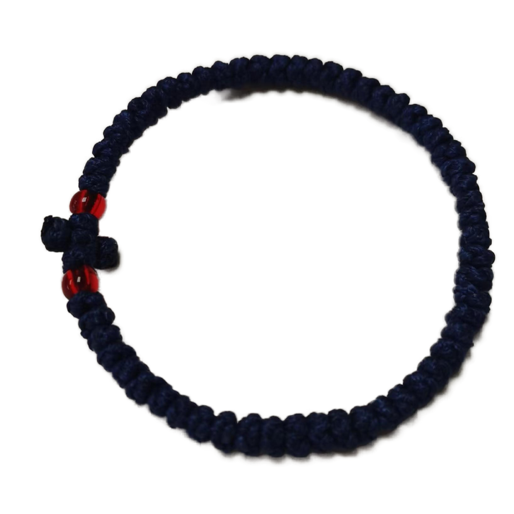Komboskini bracelet prayer ropes Direct manufacturing from source factory Large stock supply ， Greek Prayer Rope Bracelet, dark blue Cross Prayer Rope Komboskini With red Beads