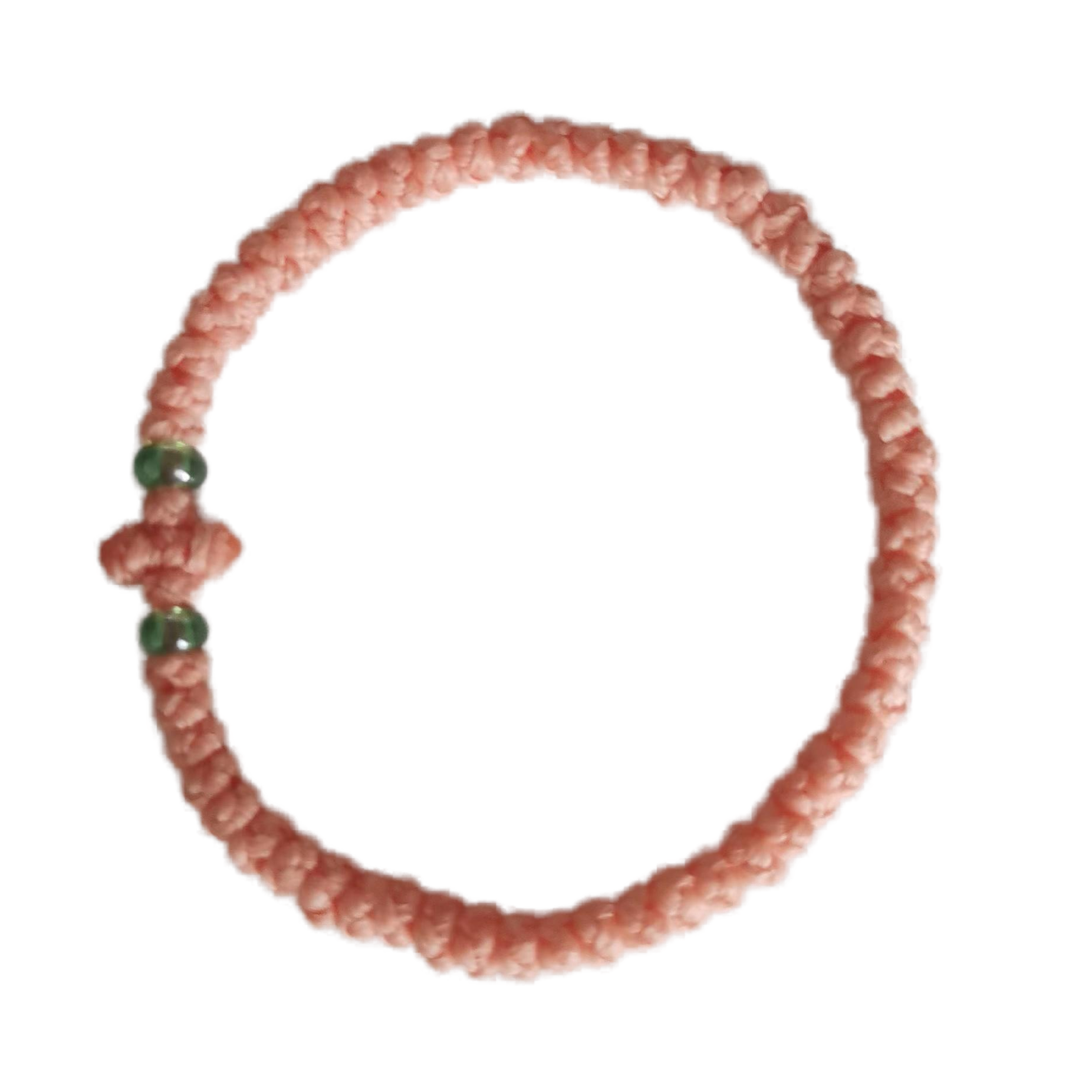 Komboskini bracelet prayer ropes Direct manufacturing from source factory Large stock supply ， Greek Prayer Rope Bracelet, pink Cross Prayer Rope Komboskini With green Beads