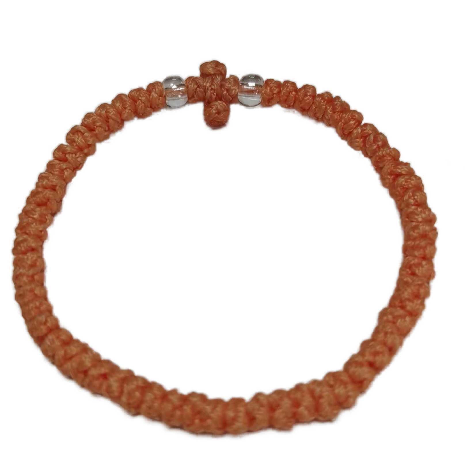 Komboskini bracelet prayer ropes Direct manufacturing from source factory Large stock supply ， Greek Prayer Rope Bracelet, orange Cross Prayer Rope Komboskini With transparent Beads