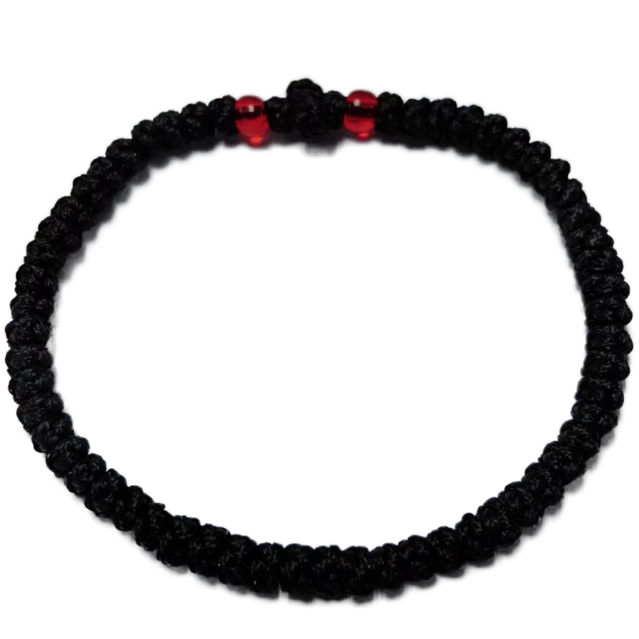 Komboskini bracelet prayer ropes Direct manufacturing from source factory Large stock supply ， Greek Prayer Rope Bracelet, Black Cross Prayer Rope Komboskini With red Beads