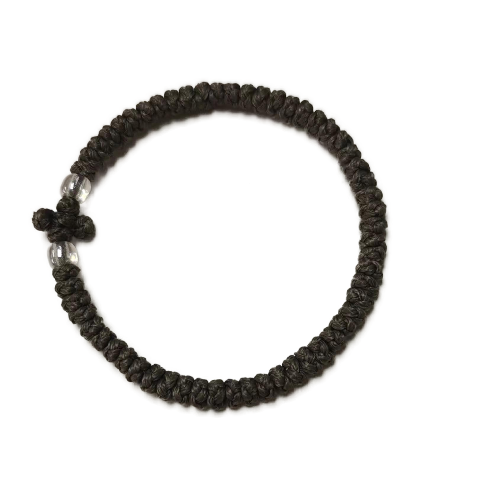 Komboskini bracelet prayer ropes Direct manufacturing from source factory Large stock supply ， Greek Prayer Rope Bracelet, Black Cross Prayer Rope Komboskini With transparent Beads