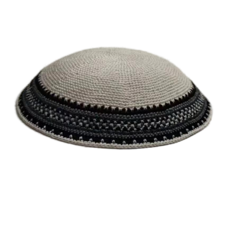 Factory custom fine colorful knit Kippah, 100% cotton DMC hand-woven Kippah hat, DMC Kippah Yamaka Kippa Yarmulke skull hat