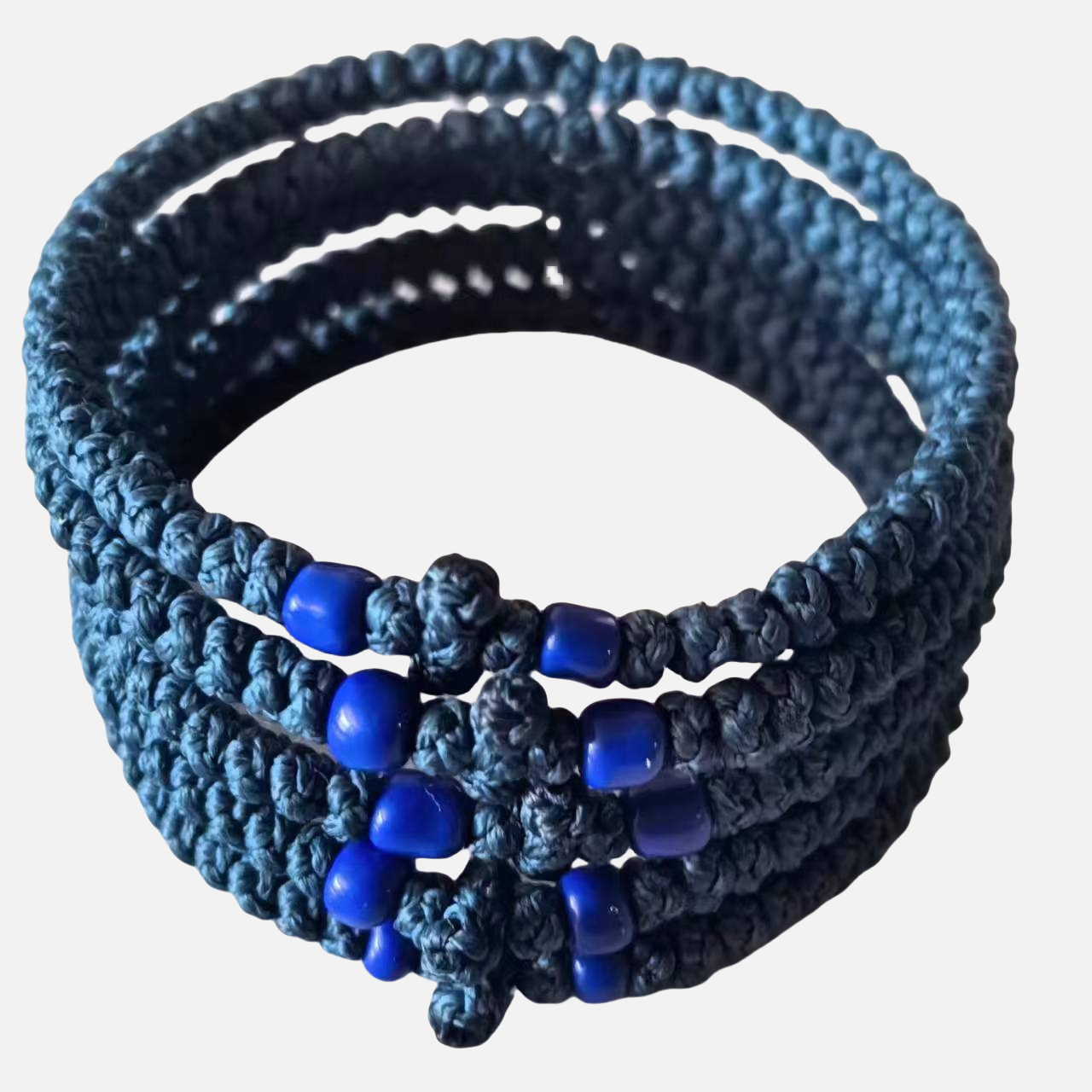 Komboskini bracelet prayer ropes Direct manufacturing from source factory Large stock supply ， Greek Prayer Rope Bracelet, dark blue Cross Prayer Rope Komboskini With royalblue Beads