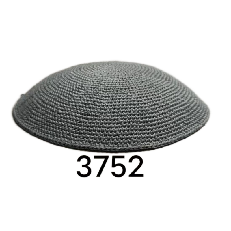 Factory custom fine gray knit Kippah, 100% cotton DMC hand-woven Kippah hat, DMC Kippah Yamaka Kippa Yarmulke skull hat