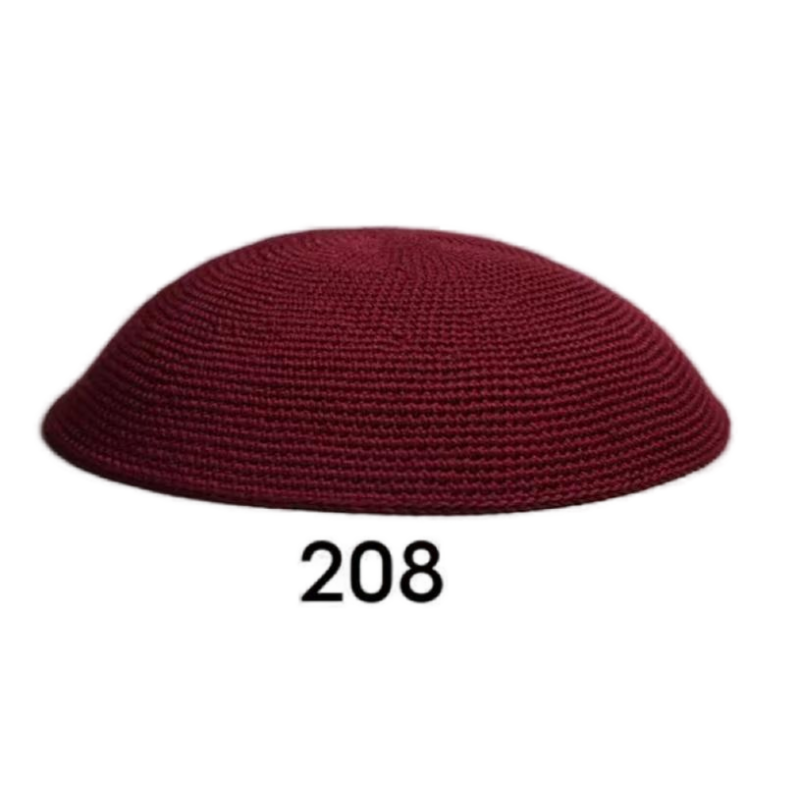 Factory custom fine red knit Kippah, 100% cotton DMC hand-woven Kippah hat, DMC Kippah Yamaka Kippa Yarmulke skull hat