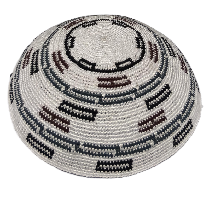 Factory custom fine gray  knit Kippah, 100% cotton DMC hand-woven Kippah hat, DMC Kippah Yamaka Kippa Yarmulke skull hat