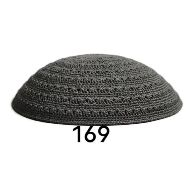 Factory custom fine taupe brown knit Kippah, 100% cotton DMC hand-woven Kippah hat, DMC Kippah Yamaka Kippa Yarmulke skull hat