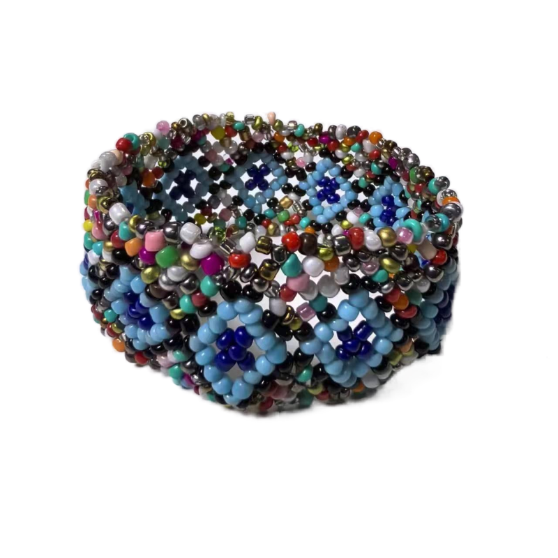 Hand beaded letter strap fashion beaded bag with beaded belt factory to undertake processing customization