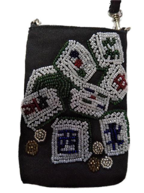 Factory direct sales of new fashion bead embroidered wallet card bag passport cover beaded purse   handbag  card bag 80