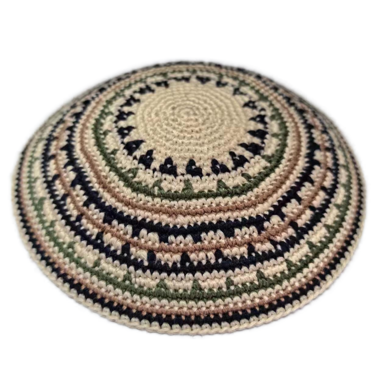 Factory custom fine knit Kippah, 100% cotton DMC hand-woven Kippah hat, DMC Kippah Yamaka Kippa Yarmulke skull hat