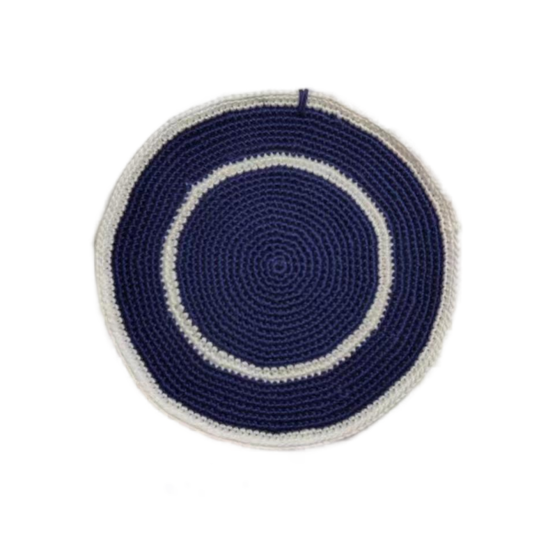 Factory custom fine colorful knit Kippah, 100% cotton DMC hand-woven Kippah hat, DMC Kippah Yamaka Kippa Yarmulke skull hat