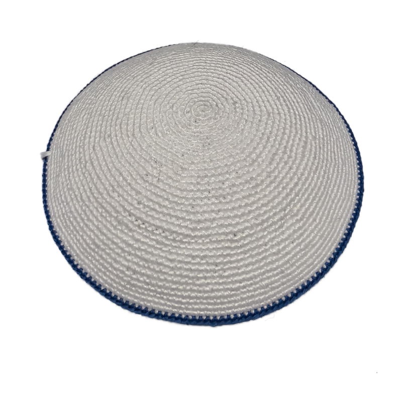 Factory custom fine gray  knit Kippah, 100% cotton DMC hand-woven Kippah hat, DMC Kippah Yamaka Kippa Yarmulke skull hat