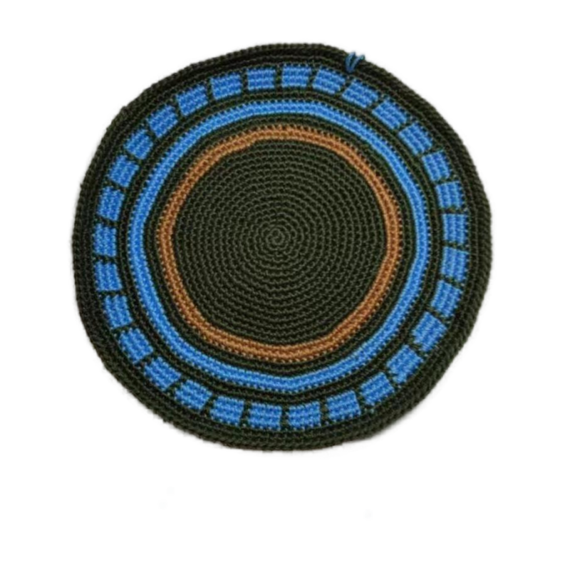 Factory custom fine colorful knit Kippah, 100% cotton DMC hand-woven Kippah hat, DMC Kippah Yamaka Kippa Yarmulke skull hat