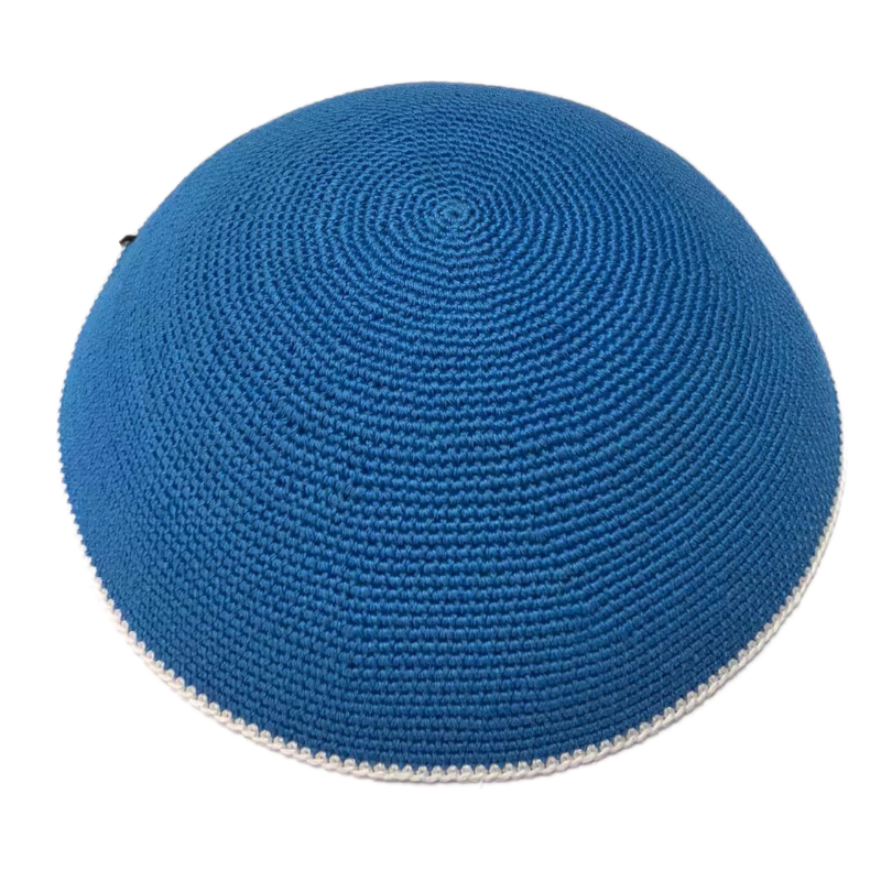 Factory custom fine knit Kippah, 100% cotton DMC hand-woven Kippah hat, DMC Kippah Yamaka Kippa Yarmulke skull hat