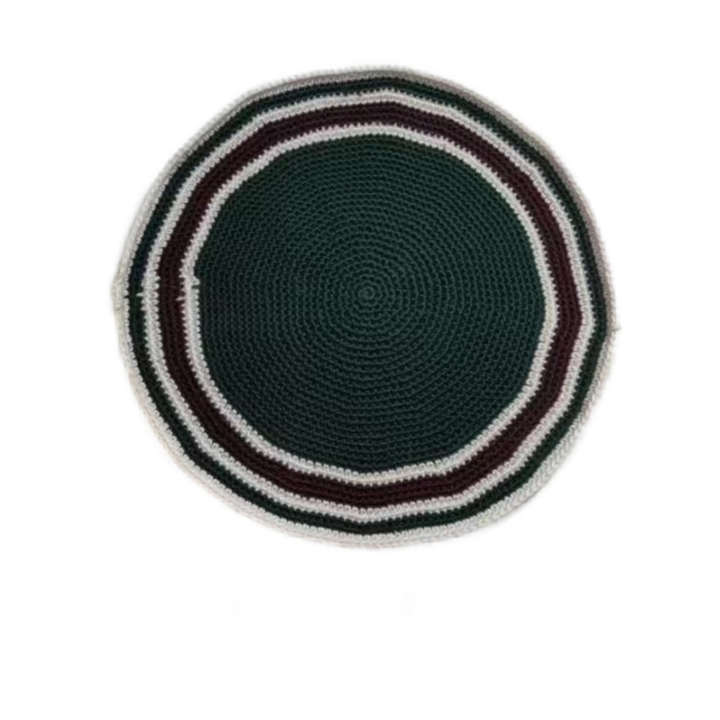 Factory custom fine colorful knit Kippah, 100% cotton DMC hand-woven Kippah hat, DMC Kippah Yamaka Kippa Yarmulke skull hat