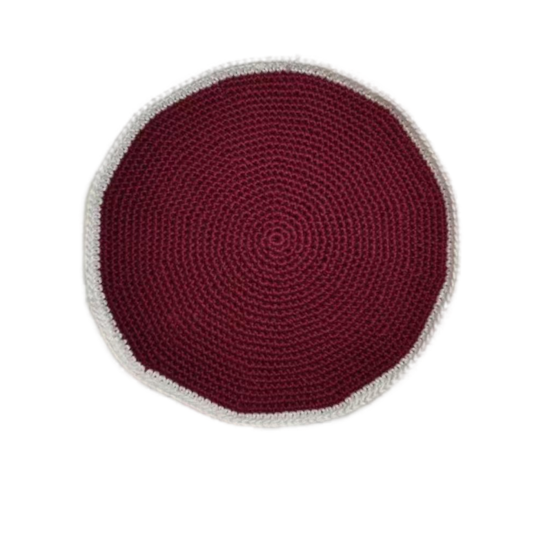 Factory custom fine red knit Kippah, 100% cotton DMC hand-woven Kippah hat, DMC Kippah Yamaka Kippa Yarmulke skull hat