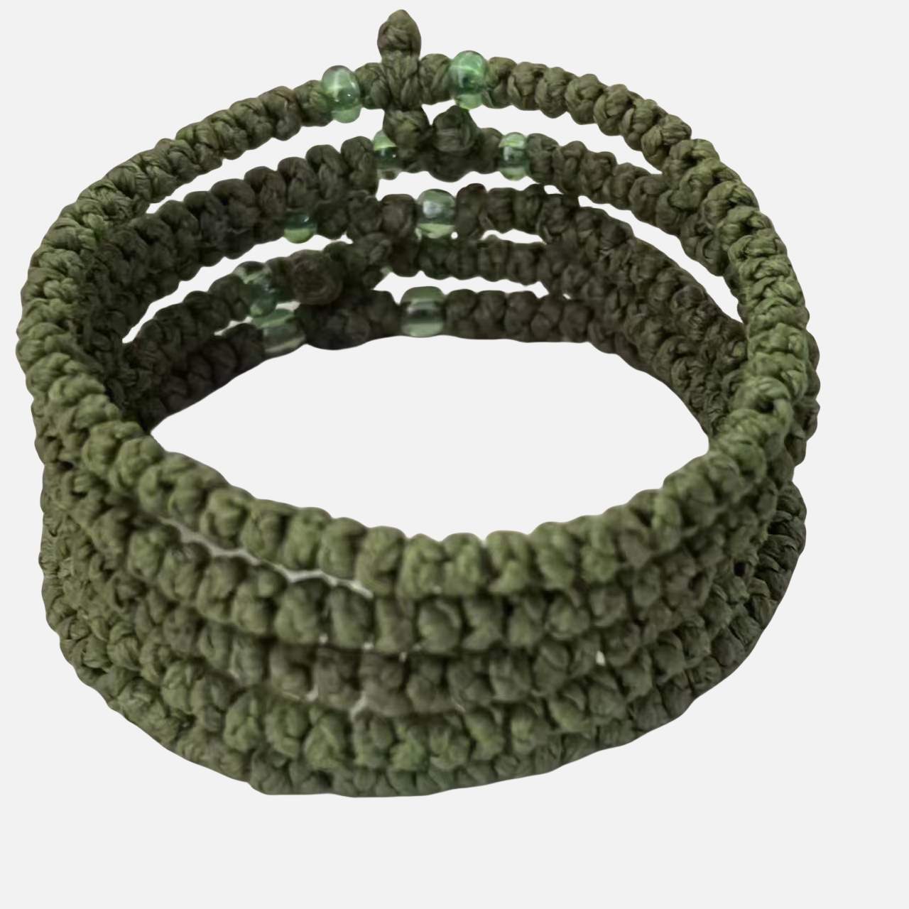 Komboskini bracelet prayer ropes Direct manufacturing from source factory Large stock supply ， Greek Prayer Rope Bracelet, bottle green Cross Prayer Rope Komboskini With green Beads