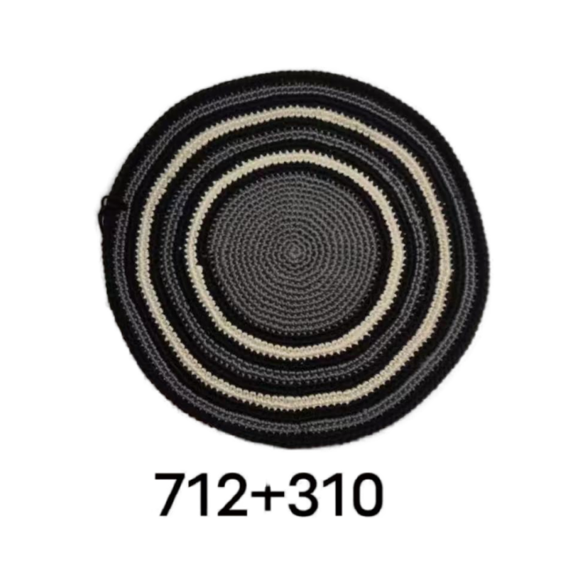 Factory custom fine colorful knit Kippah, 100% cotton DMC hand-woven Kippah hat, DMC Kippah Yamaka Kippa Yarmulke skull hat