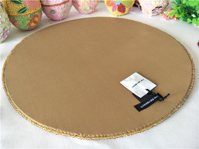 Factory Direct Selling Processing and Custom Beaded placemat Hand-Made Cup Matdishes Disc Pad Dinner Flag Table Mat Tea Table Mat