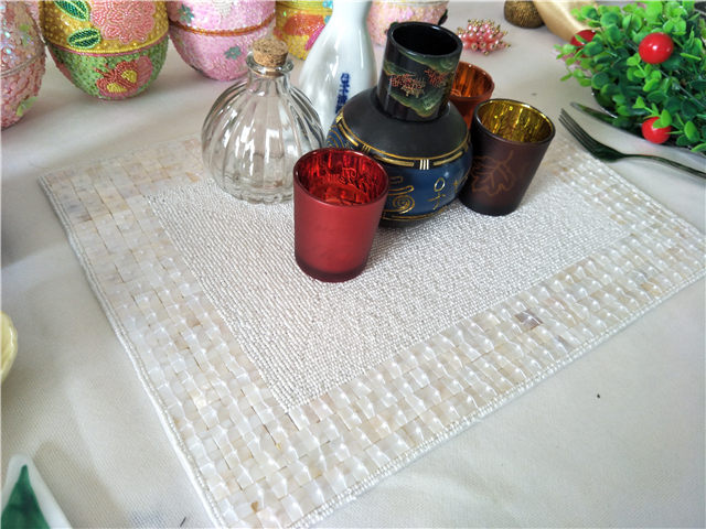 Factory Direct Selling Processing and Custom Beaded placemat Hand-Made Cup Matdishes Disc Pad Dinner Flag Table Mat Tea Table Mat