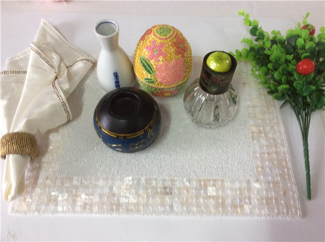 Factory Direct Selling Processing and Custom Beaded placemat Hand-Made Cup Matdishes Disc Pad Dinner Flag Table Mat Tea Table Mat