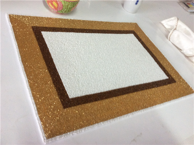 Factory Direct Selling Processing and Custom Beaded placemat Hand-Made Cup Matdishes Disc Pad Dinner Flag Table Mat Tea Table Mat