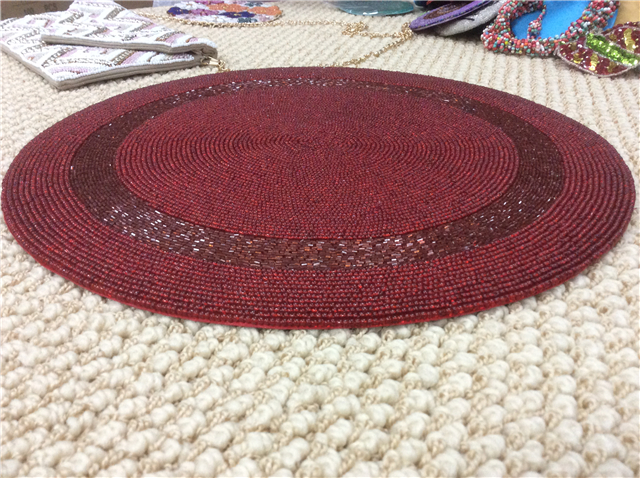 Factory Direct Selling Processing and Custom Beaded placemat Hand-Made Cup Matdishes Disc Pad Dinner Flag Table Mat Tea Table Mat