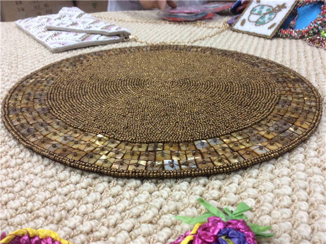 Factory Direct Selling Processing and Custom Beaded placemat Hand-Made Cup Matdishes Disc Pad Dinner Flag Table Mat Tea Table Mat