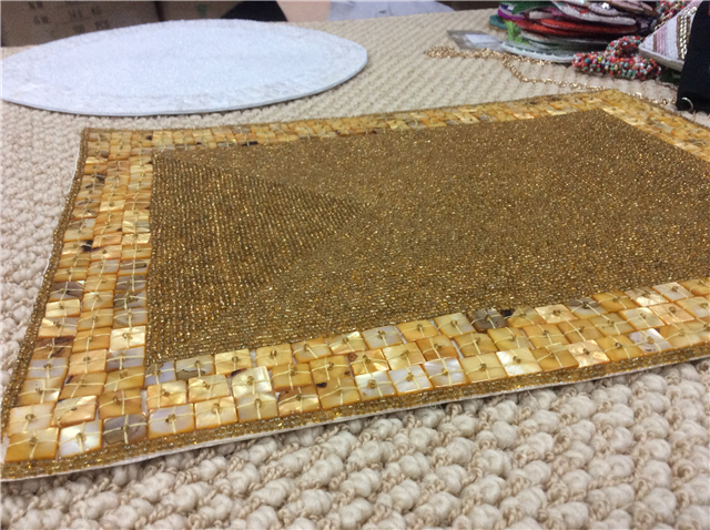 Factory Direct Selling Processing and Custom Beaded placemat Hand-Made Cup Matdishes Disc Pad Dinner Flag Table Mat Tea Table Mat