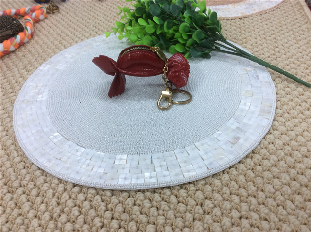 Factory Direct Selling Processing and Custom Beaded placemat Hand-Made Cup Matdishes Disc Pad Dinner Flag Table Mat Tea Table Mat