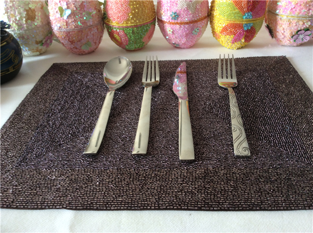 Factory Direct Selling Processing and Custom Beaded placemat Hand-Made Cup Matdishes Disc Pad Dinner Flag Table Mat Tea Table Mat