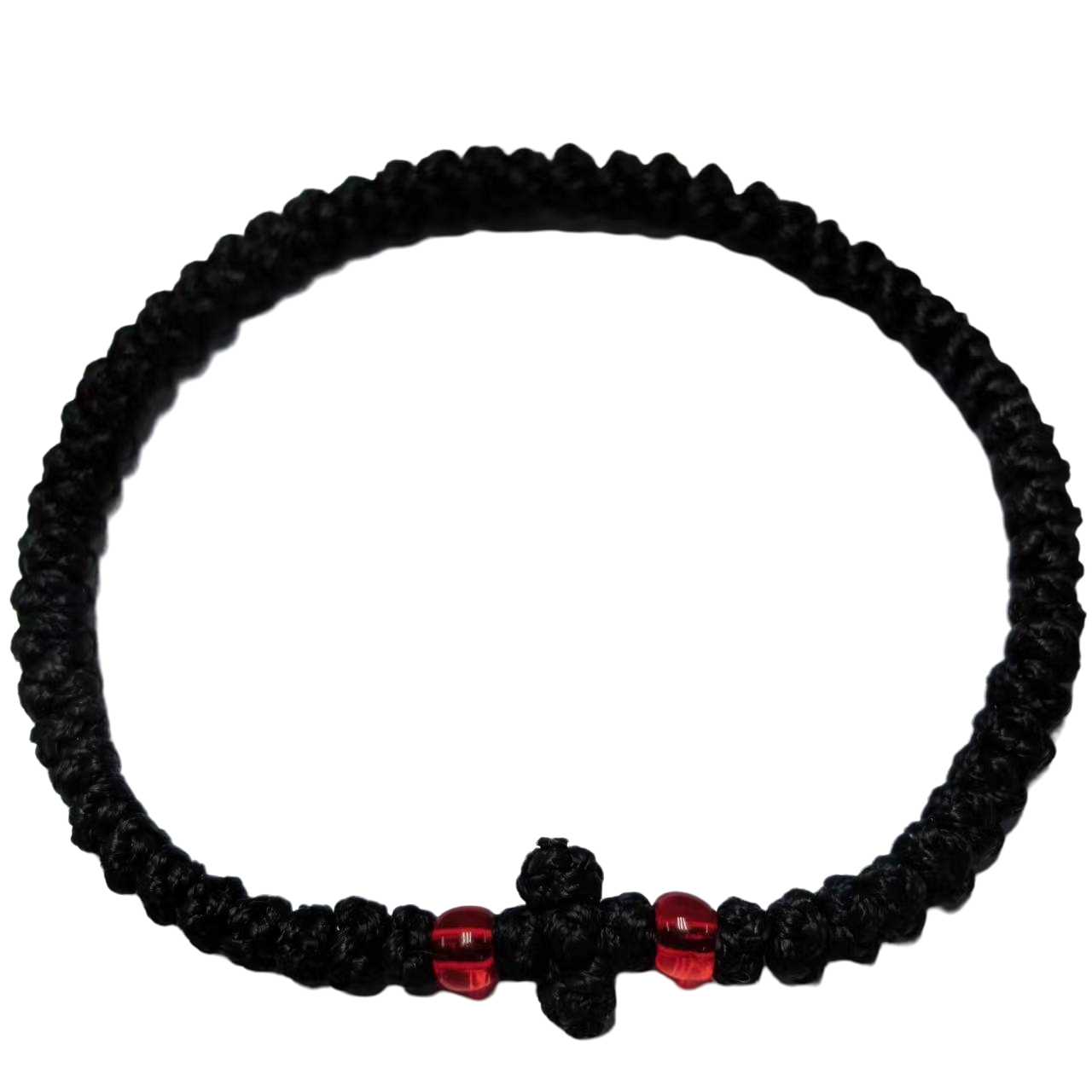 Komboskini bracelet prayer ropes Direct manufacturing from source factory Large stock supply ， Greek Prayer Rope Bracelet, Black Cross Prayer Rope Komboskini With red Beads