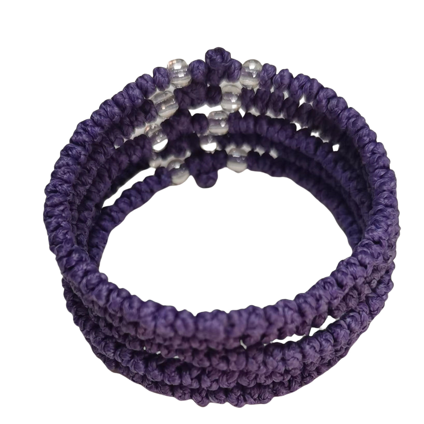 Komboskini bracelet prayer ropes Direct manufacturing from source factory Large stock supply ， Greek Prayer Rope Bracelet, violet Cross Prayer Rope Komboskini With silvery Beads