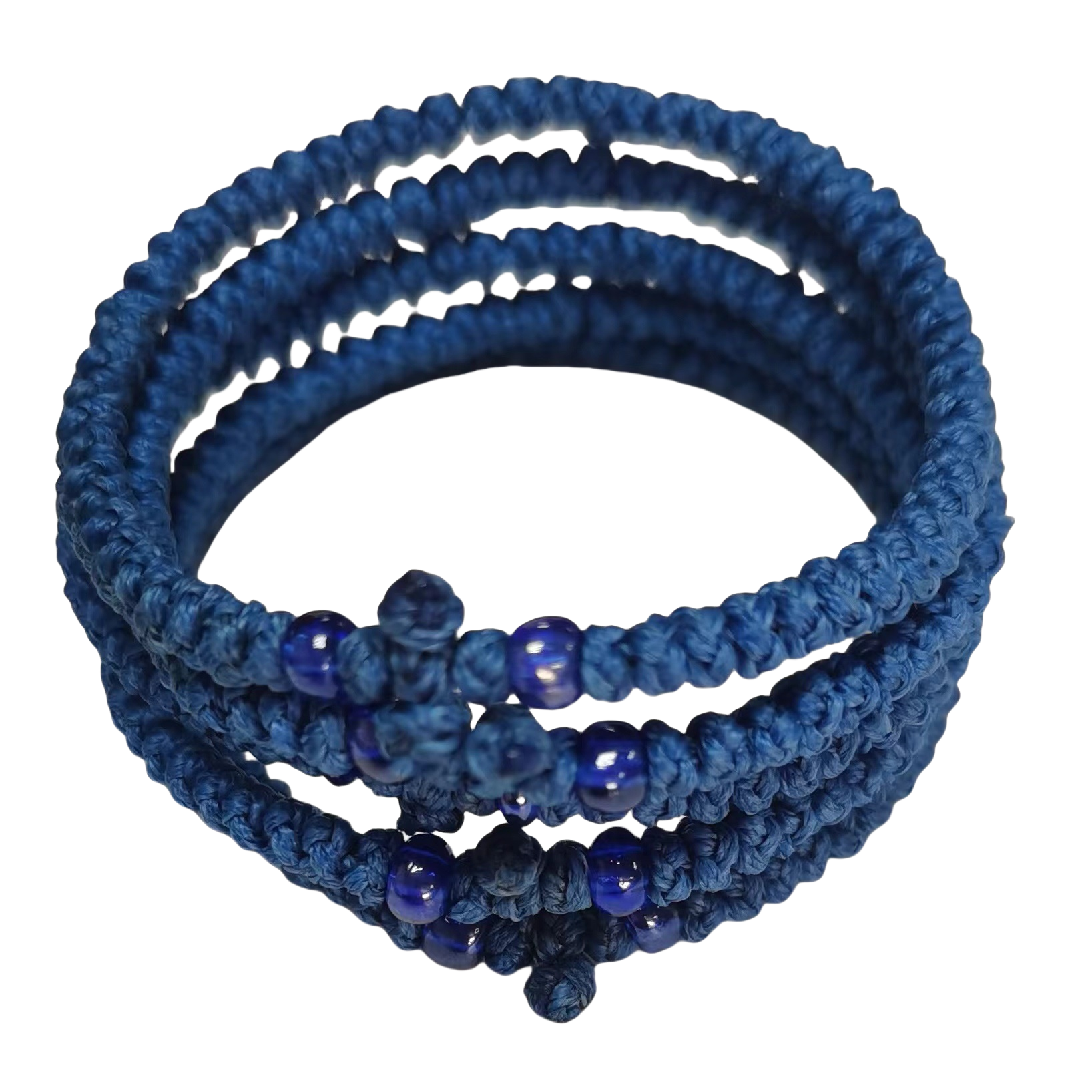 Komboskini bracelet prayer ropes Direct manufacturing from source factory Large stock supply ， Greek Prayer Rope Bracelet, dark blue Cross Prayer Rope Komboskini With dark blue Beads