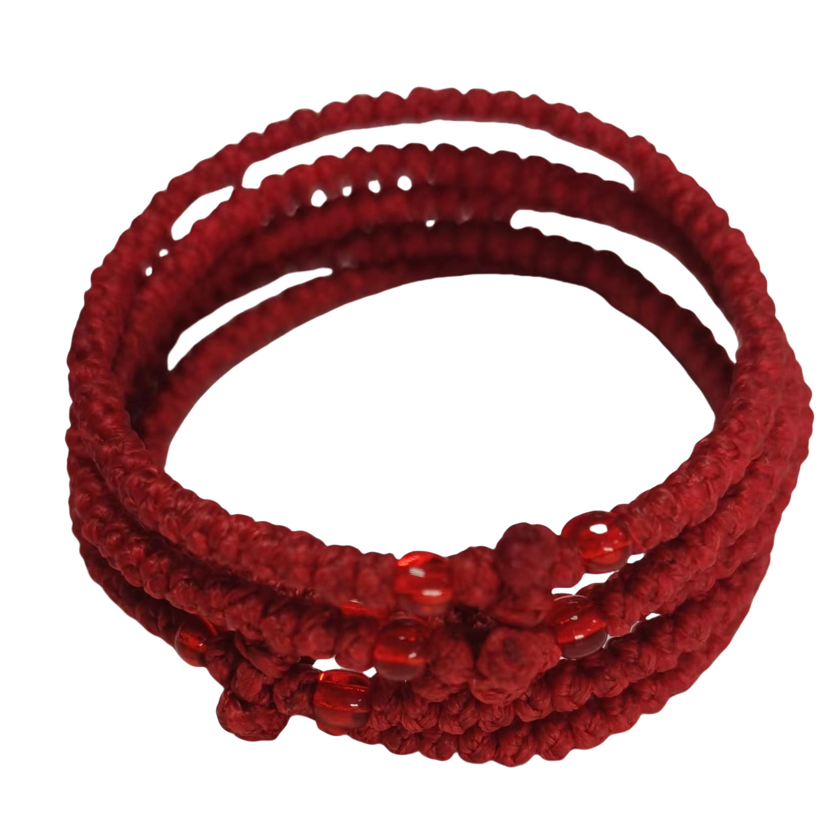 Komboskini bracelet prayer ropes Direct manufacturing from source factory Large stock supply ， Greek Prayer Rope Bracelet, dark red Cross Prayer Rope Komboskini With dark red Beads