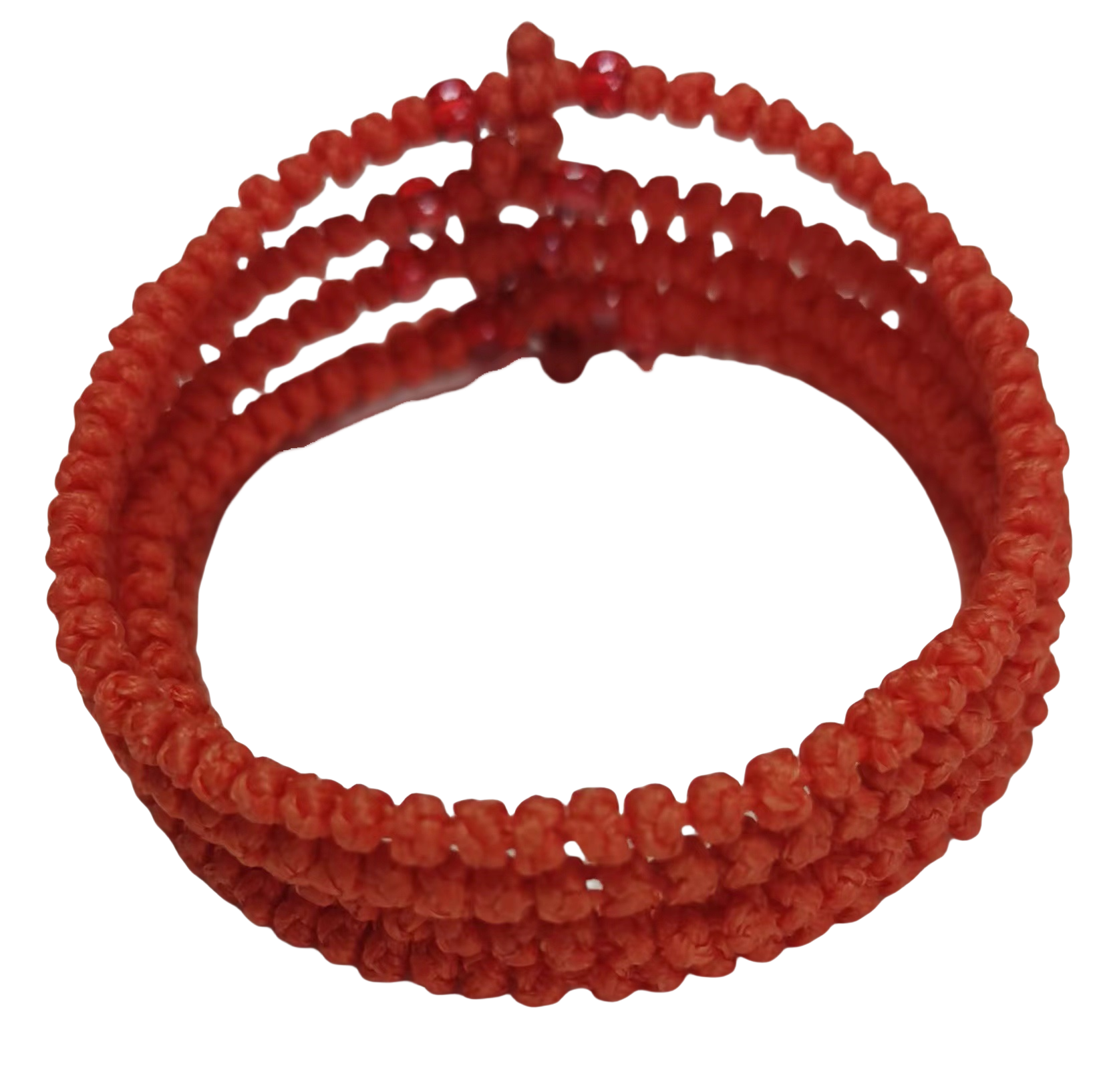 Komboskini bracelet prayer ropes Direct manufacturing from source factory Large stock supply ， Greek Prayer Rope Bracelet, dark red Cross Prayer Rope Komboskini With dark red Beads