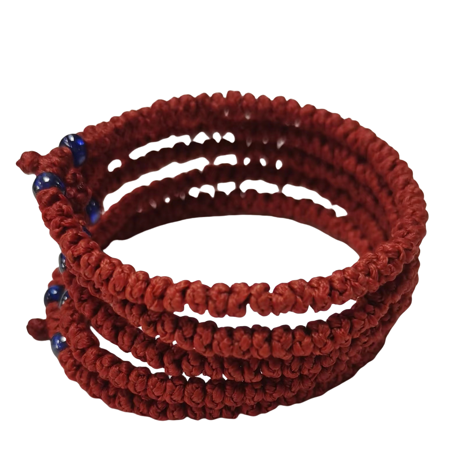 Komboskini bracelet prayer ropes Direct manufacturing from source factory Large stock supply ， Greek Prayer Rope Bracelet, red Cross Prayer Rope Komboskini With dark blue Beads