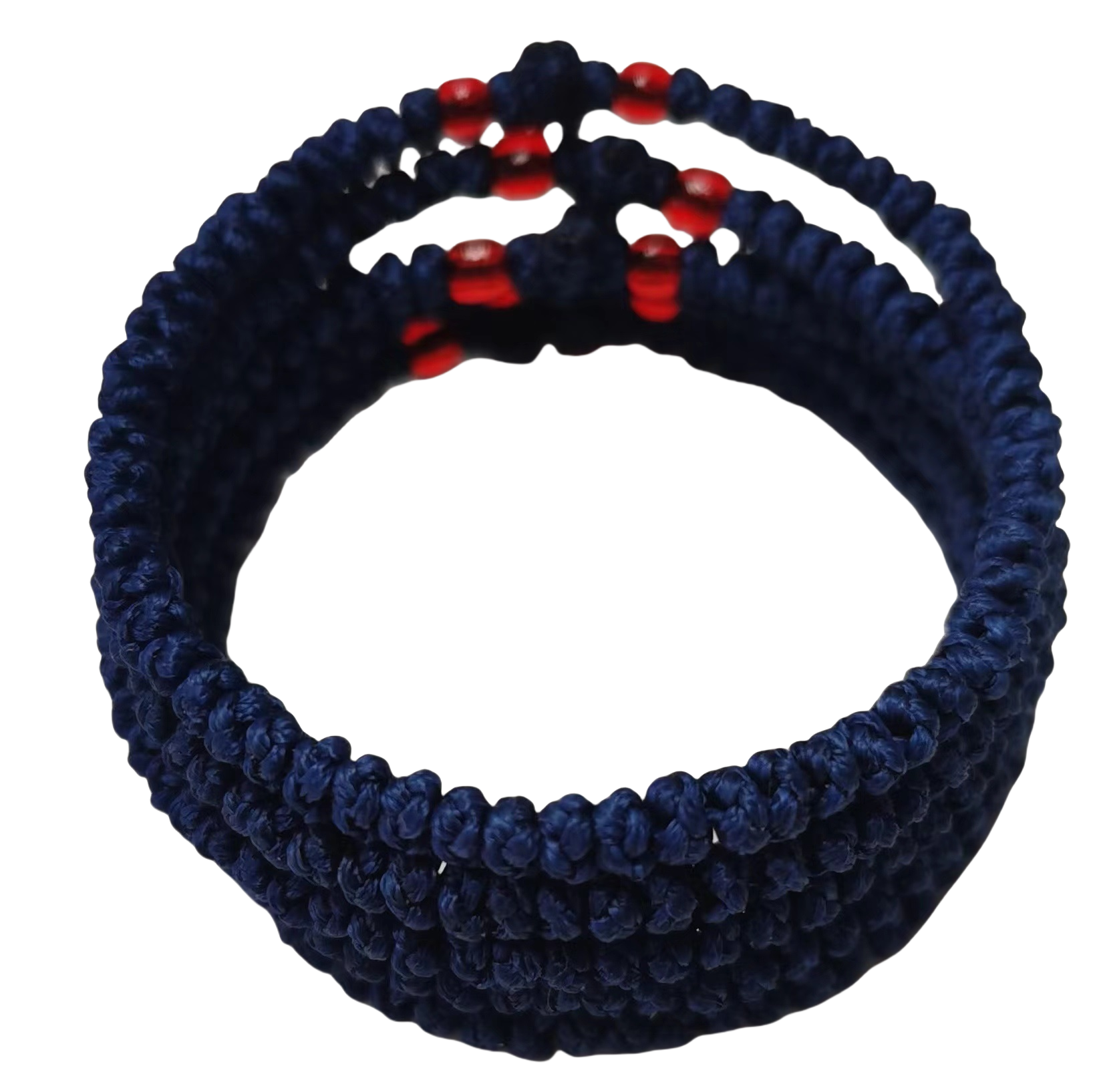 Komboskini bracelet prayer ropes Direct manufacturing from source factory Large stock supply ， Greek Prayer Rope Bracelet, dark blue Cross Prayer Rope Komboskini With red Beads