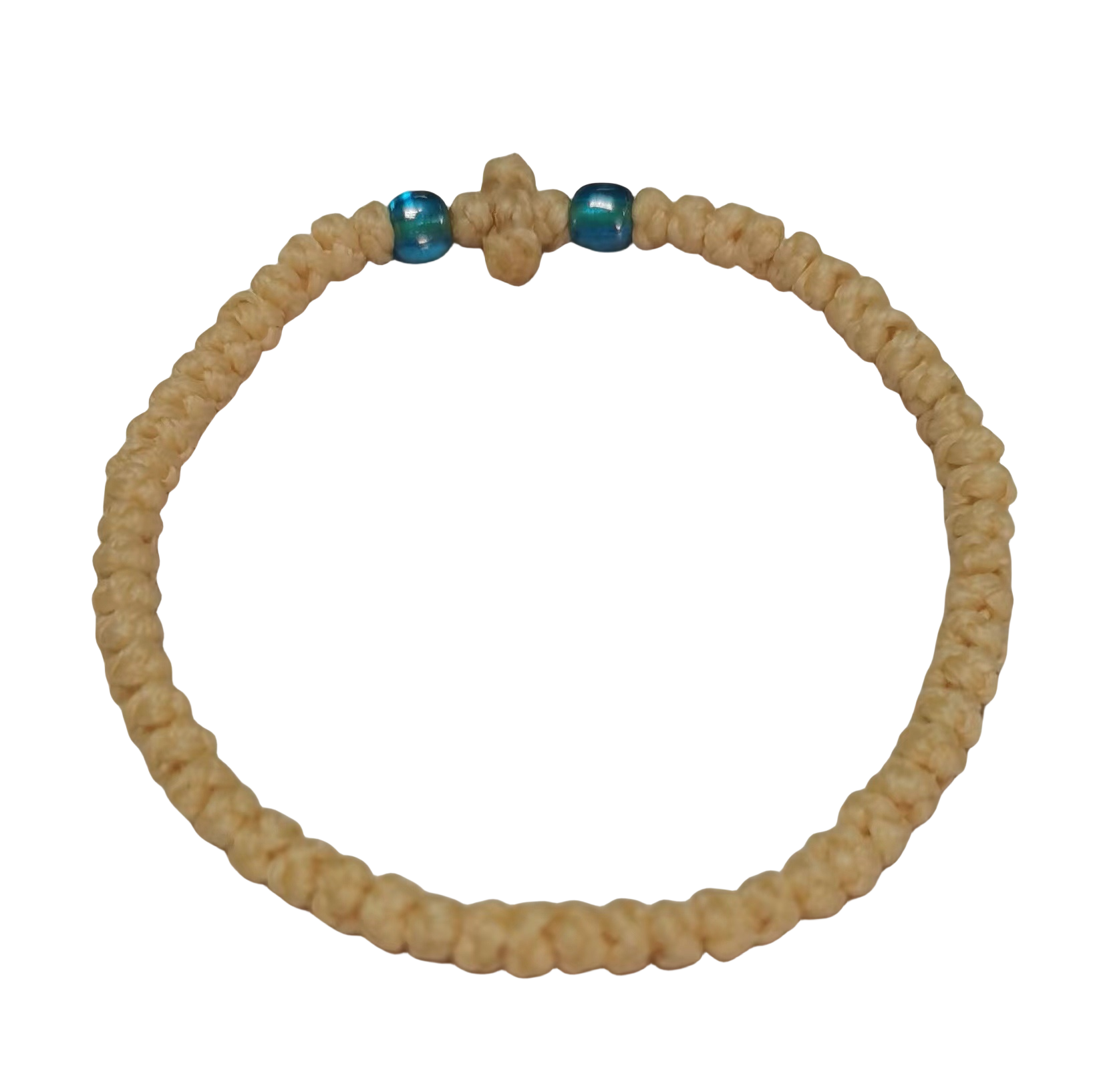 Komboskini bracelet prayer ropes Direct manufacturing from source factory Large stock supply ， Greek Prayer Rope Bracelet, brown Cross Prayer Rope Komboskini With Blue Beads