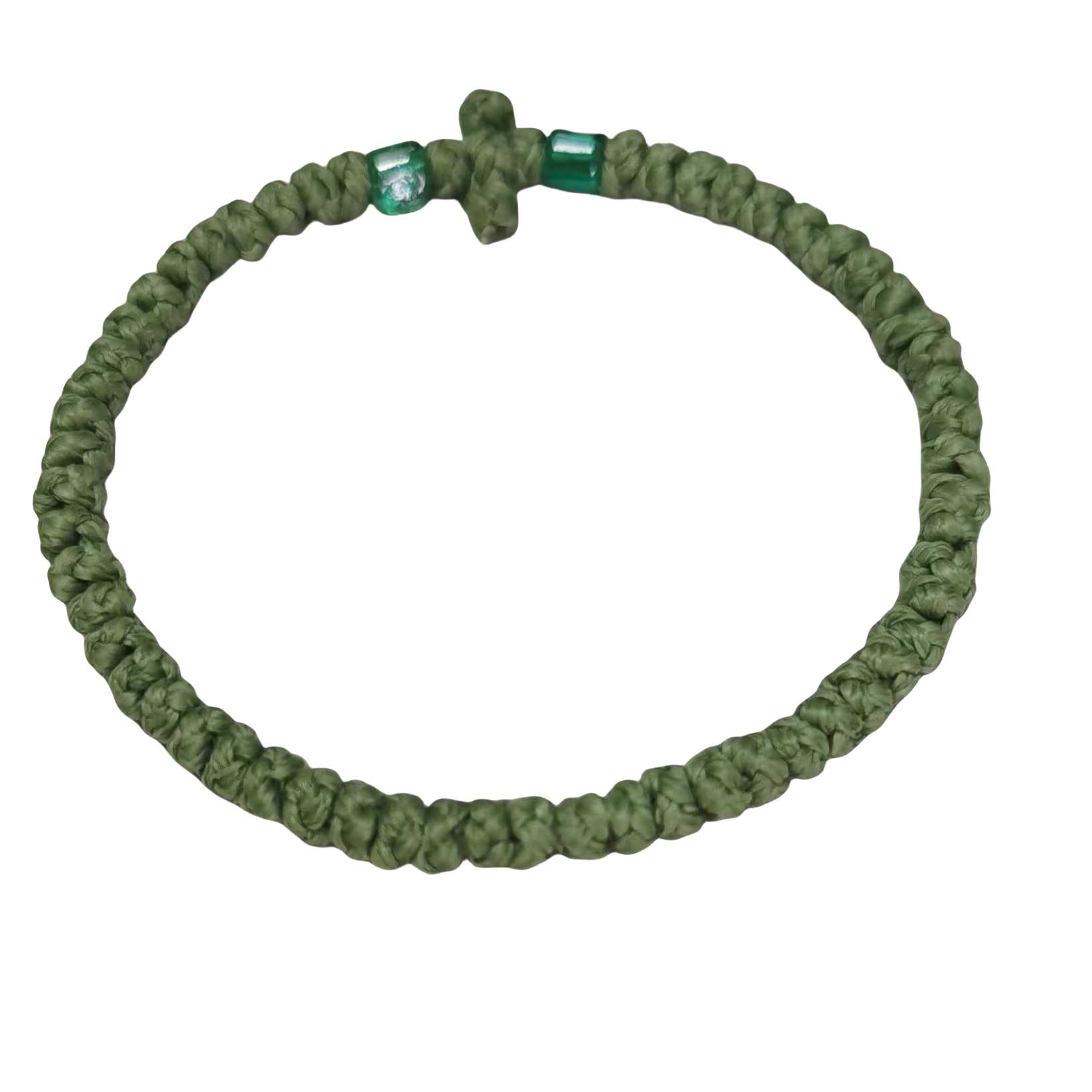 Komboskini bracelet prayer ropes Direct manufacturing from source factory Large stock supply ， Greek Prayer Rope Bracelet, green Cross Prayer Rope Komboskini With green Beads