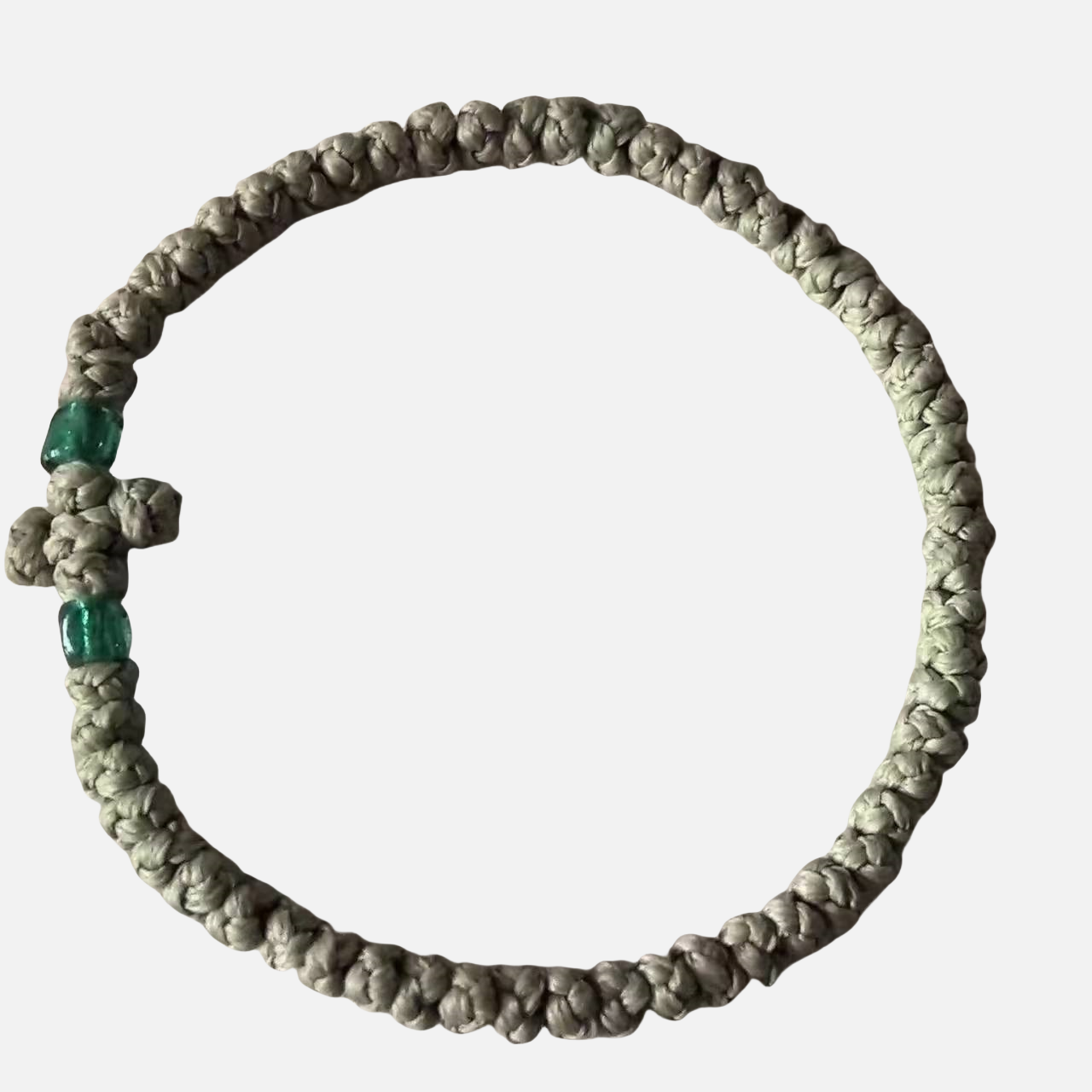 Komboskini bracelet prayer ropes Direct manufacturing from source factory Large stock supply ， Greek Prayer Rope Bracelet, army green Cross Prayer Rope Komboskini With Blue Beads