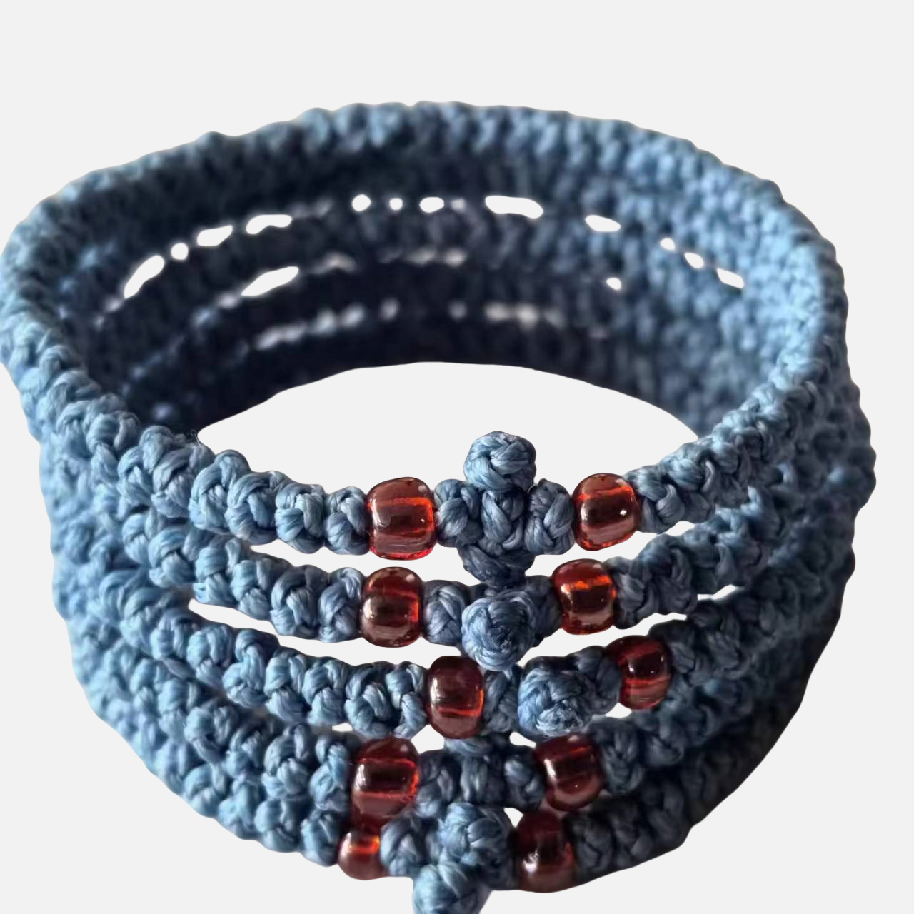 Komboskini bracelet prayer ropes Direct manufacturing from source factory Large stock supply ， Greek Prayer Rope Bracelet, dusty blue Cross Prayer Rope Komboskini With Red Beads