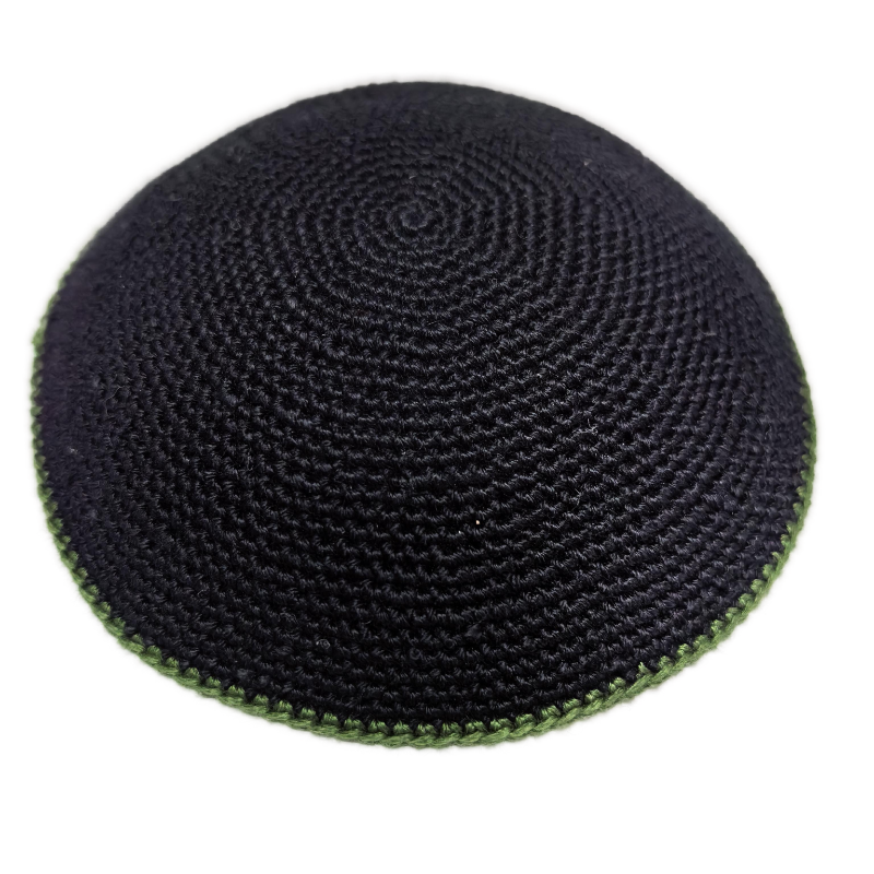 Factory custom fine dark blue knit Kippah, 100% cotton DMC hand-woven Kippah hat, DMC Kippah Yamaka Kippa Yarmulke skull hat