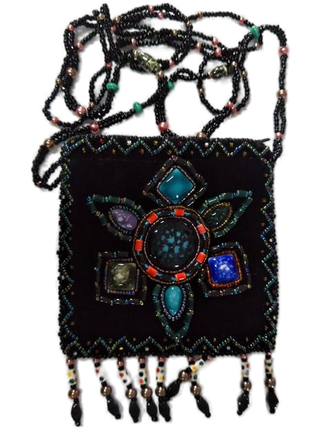 Factory direct sales of new fashion bead embroidered wallet card bag passport cover beaded purse   handbag  card bag 50