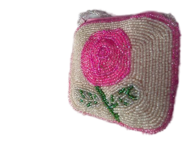 Factory direct sales of new fashion bead embroidered wallet card bag passport cover beaded purse   handbag  card bag