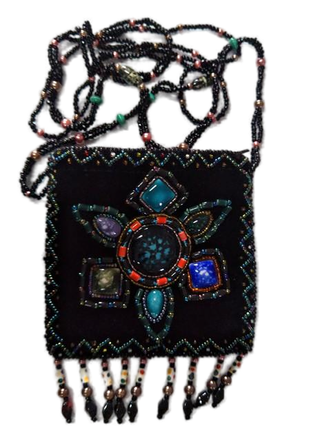 Factory direct sales of new fashion bead embroidered wallet card bag passport cover beaded purse   handbag  card bag 56