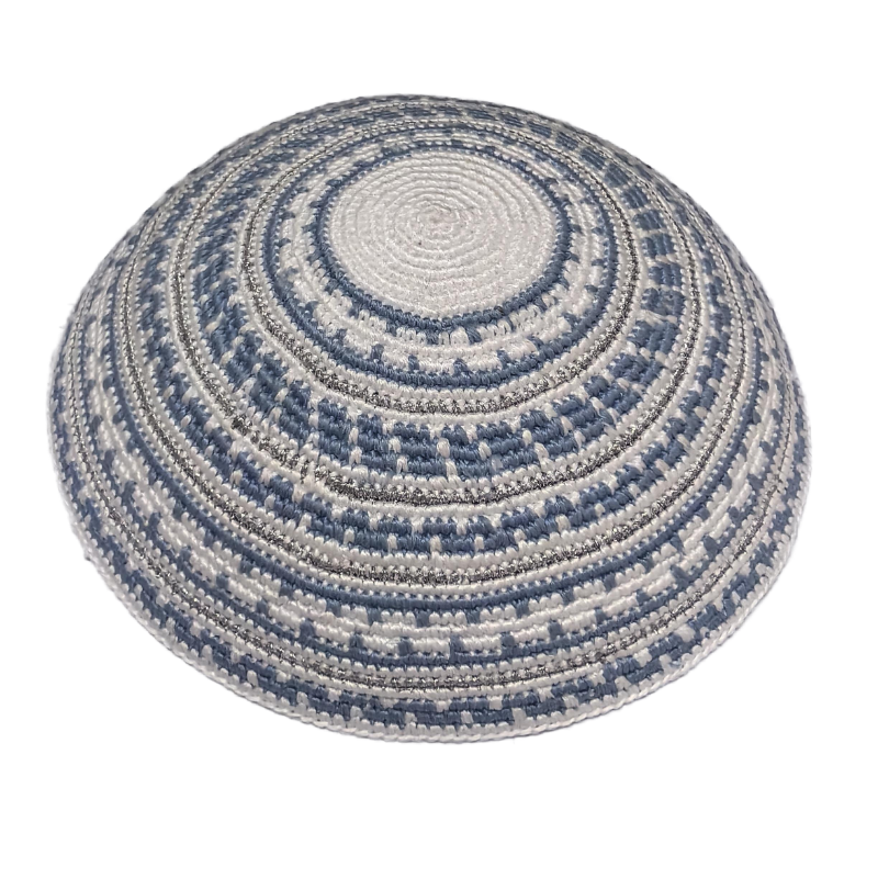 Factory custom fine colorful knit Kippah, 100% cotton DMC hand-woven Kippah hat, DMC Kippah Yamaka Kippa Yarmulke skull hat